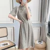 Summer Dress For Women Turtleneck Short Sleeve Casual Bandage Dresses Female Elegant Streetwear 2D3600 210526