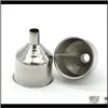 Stainless Steel For Hip Flasks Flask Wine Oil Pot Wide Mouth Funnel Small Sizebig Size 175Ar Jybws