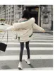 Hooded Winter Jacket Women White Duck Down Tjock Parkas Varm Snow Coat 210819