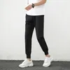Zomer broek mannen ultra-dunne joggers joggingbroek mode casual fitness broek ademend sneldy droge ijs zijde heren broek 210702