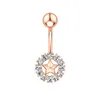 Star Diamond Belly Butrine Rings Navel Alergy Alergy Free Jóias de aço inoxidável para mulheres Top Will e Sandy