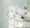 Home Decor 12pcs/set Rose golden 3D Hollow Butterfly Wall Sticker Butterflies stickers Room Party Wedding Decoration