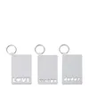 2021 NEW Sublimation Blank Keychain Pendant MDF Double Sided Heat Transfer Keychains Luggage Decoration Keyring DIY Birthday Gift 75*50*3mm