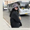 Luźny baseball bawełna wyściełany płaszcz bąbel stałe ponadgabarytowe krótkie kobiety kurtka zima jesień kobiece puffer kurtki parkas mujer 210417