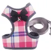 Zwierzęta Zwierzęta Uchwyta Smycze Zestaw Bowknot Kamizelka Bezpieczna Spacer Psią Bezpieczeńki Obroża Puppy Moda Ubrania Pet Materiały Akcesoria BH5342 Tyj