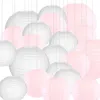 20 PCS Party Dekoration Große Papierlaternen Chinesisch Japanisch Weiß Hellrosa LED Leuchtlampe Ball Für Hochzeit Weihnachten Dekor