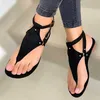 Vrouwen Sandalen Zachte Flats Sandalen Zomer Schoenen Vrouw 2021 Nieuwe Zomer Sandalen Vrouwen Flip Flop Plus Size 43 Elegante chaussure Femme Y0721