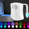 Notbeleuchtung LED Luminaria WC Toilette hängende Hintergrundbeleuchtung Multifunktions-Smart-Körper-Bewegungssensor Batteriebetriebener Sitz Nachtlicht-Dekor