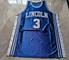 2324Rare Basketball Jersey Men Youth Women Vintage Blue 3 Stephon Marbury High School Lincoln Size S-5XL Custom Any Name eller Number