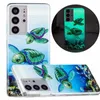 Estuches de TPU blandos de girasol luminoso para Samsung S21 PLUS S20 Ultra A32 A52 A72 A12 A21S A51 A71 A22 5G S21FE Flower Cat Dog Skull Donuts Glow In Dark Cute Back Cover