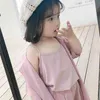 Gooporson sommar barnkläder mode koreanska cookshirtshorts 3pcs söta små tjejer kläder set för barn outfits 210715