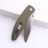 Spedizione veloce Smke Knives TRM Atom Pocket Coltello pieghevole Satin 14C28N Lama verde Micarta Manico Coltello tattico di sopravvivenza Attrezzi da campeggio all'aperto