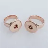 12pcs a Lot Whole 18mm Snap Buttons Ring Size 17 Fashion Rose Gold Metal Jewelry For Men Women 7