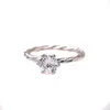 1ct Carat D Color Moissanite diamond Ring Women Engagement S925 Sterling Silver platinum Plated Rings Fine Jewelry