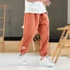 Summer Hip Hop Harem Pants Men Joggers Ankle-Length Trousers Male Casual Baggy Pants 210714