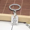 Vatertags-Schlüsselanhänger „Mein Vater, mein Held“-Schlüsselanhänger, Vater-Vater-Geschenke, Schlüsselanhänger, Vatertag, Geburtstagsgeschenk, Edelstahl-Geschenk-Schlüsselanhänger