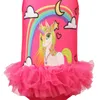 Mode fille une pièce jarretelle maillot de bain Licorne Designer Beachwear 3-10T filles dessin animé imprimé maillot de bain enfants vêtements de vacances de Noël