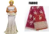 Ethnic Clothing African Lace Dress Women 2 Piece Set Top & Skirt Sets Custom Dashiki Print With Headtie WY2331