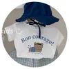 Korean style cartoon bear cute outfits for baby boys and girls infants cotton short sleeve Tee + shorts +cap 3pcs sets 210708