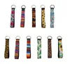 Favor Neoprene Wristlet Keychains Lanyard Serape Prints Strap Band Split Ring Key Chain Holder Key Hand Wrist Keychain FY2612 GC0825