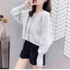 H.SA Dames Fall Fashion and Winter Puff Sleeve Cropped Cardigans Button Up Short Breiming Poncho Sweater 210417