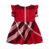 Summer Baby Girls Princess Dresses Kids Sleeveless Vest Dress Cotton Children Plaid Skirts Girl Skirt 1-7 Years