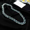 2021 Collier de mode Punk Cuba Starry Sky Blue Collier Ins Fashion Hip Hop Collier 2648