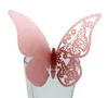 Groothandel Cup Papier Plaats Zitplaatsen Bruiloft voor Wijnglas Gunsten Home Escort Party Butterfly Card Decor Card Party Decorations NUPDD 1499 T2