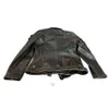 Vestes en cuir de moto classique Hommes Spring manteau Jacket Slim Multi Pocket Fermeture à glissière à fermeture à glissière massif Couleur en cuir véritable