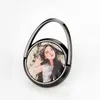 DIY Sublimation Phone Holders Favor Zinc Alloy Round Smartphone Brackets Heat Transfer Coating Finger Stand