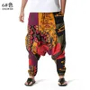 2022 Happyjeffery Men Casual Cotton Harem Pants Bohemian Style Joggers Pants Yoga Vintage Baggy byxor Sarouel Homme Hippy Slange 299i