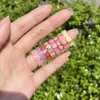 Transparent Resin Colorful Ring Summer Refreshing Fruit Grape Strawberry Geometric Rings for Women Girls Jewelry 2021