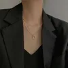 Collier empilé Géométrie de la chaîne de la clavicule de vent froid Hip Hop