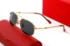 النظارات الشمسية الفاخرة الرجعية نظارة شمسية إطارات إكسسوارات العينين البيضاوي الكامل الذهب النظارات