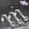 high quality Smoking Pipes male female clear thick pyrex glass oil burner pipe for oilling rigs glass bongs big bowls cheapest