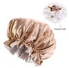 Nachtmütze aus Seide, doppelseitig, für Damen, Kopfbedeckung, Schlafmütze, Satin-Mütze für schönes Haar, SN5303
