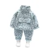 패션 어린이 옷 가을 아기 소녀 의류 소년 캐주얼 재킷 바지 2 조각 세트 유아 의상 키즈 트랙스 220212