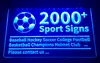 2000+ znaków soprt Sign Light Sign Baseball Hockey Piłka nożna Koszykówka Hełm Klub 3D LED Dropshipping Hurtownie