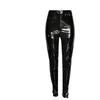 Women Pencil Pants Skinny PU Leather Shiny Slim Fit Casual Sale Solid Elastic High Waist Basic Fashion Trousers 210522