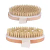 newBath Brosse En Bois Ovale Poignée SPA Douche Soins De La Peau Brosses Douces Corps Gommage Massage pour Peaux Sèches EWA4708