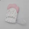 Silicon Bijtringen Food Grade Baby Mitten Tandvlees Pijnbestrijding Kinderziektes Handschoenen Mitt Wasbare Wanten voor pasgeboren cadeau-ideeën6734918