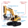 2,4 ГГц 1:24 RC Excavator Toy 6 Channel RC Инжиниринг Автомобильный и пластиковый экскаватор 6CH и 5CH RTR для детей Рождественский подарок 211029