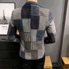 Herren Winter Fleece Anzug Jacke Hochwertige Selbstkultivierung Wärme Mode Lässige Herrenbekleidung Plaid Herren Blazer Jacke 211120