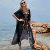 Swimwear Cover-ups Bohemian Printed Long Kimono Cardigan Open Front Women Plus Size Beach Wear Swim Suit Cover Up Q1197 210420