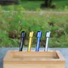Snuff Kit Combo Metal Pipe With A Piece Square Glass Black Gold Gray Silver Blue Color Snuff Metal Pipe Sniffer Snorter Set