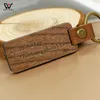 Self Defense keyrings Christmas Gift-Keychain Accessories Charms Straps Fashion Wooden Leather Keychains wood blank Keyring