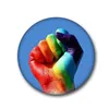 Hot 4.4*4.4cm Tinplate Rainbow Badge Party Supplies LGBT Brooch Lgbtq Stuff Accessories FHL455-WLL