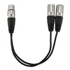 Audio Cables & Connectors 3pin XLR FEMALE Jack To Dual 2 MALE Plug Y SPLITTER Cable Adaptor 1 Ft Cord