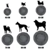Puszysty uspokajający psa XXL XL dla dużych psów Okrągłe łóżka dla psów Sofa Poduszki Pet Products Akcesoria Drop Długie Pluszowe Cat Mata 210722