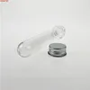 30ml 40ml Plastic Tube With Aluminum Cap Empty Clear PET Cosmetic Bath Salt Facial Mask Test Bottle Reagent Reaction Vessel 50pcgoods